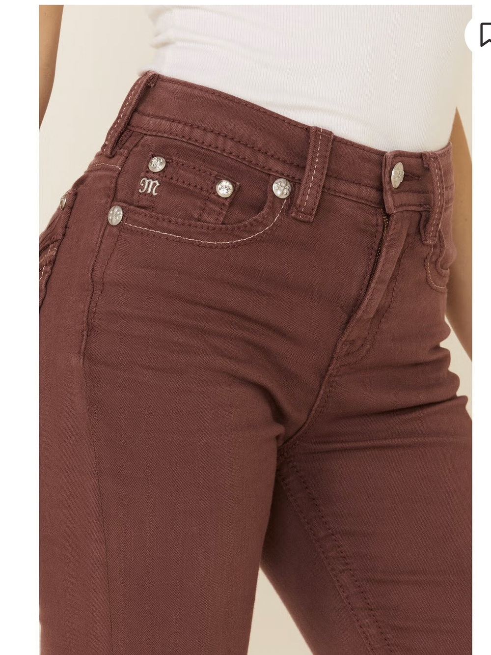 Miss Me High-Rise Jorts Jeans in Chestnut